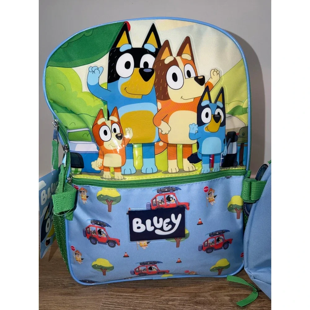 Kids bluey backpack with lunch bag